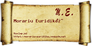 Morariu Euridiké névjegykártya
